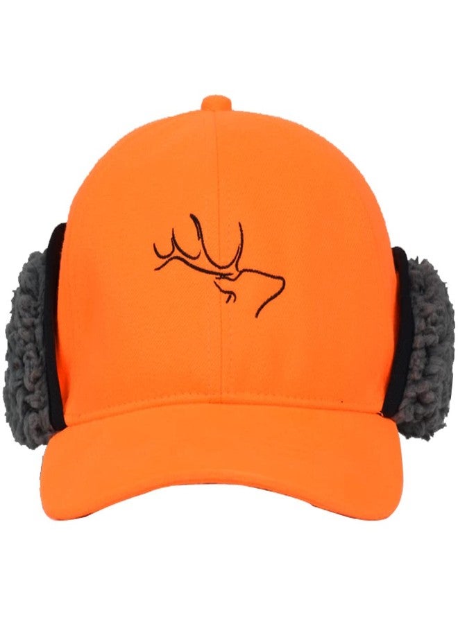EDTREK Windproof and Waterproof Winter Hat with Sherpa Lined Ear Flap - Ultra Performance Blaze Orange and Camo Hunting Hat (Blaze Orange, Large) - Image 2